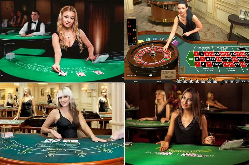 Permainan meja kasino live pada antarmuka mobile